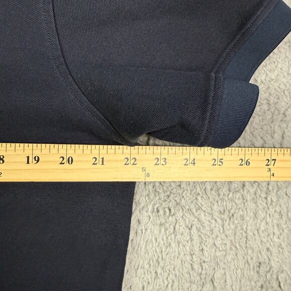 U-510 Polo Shirt Mens Large Navy Blue Pique Mesh Stretch Under 510 Button Down - Picture 6 of 8